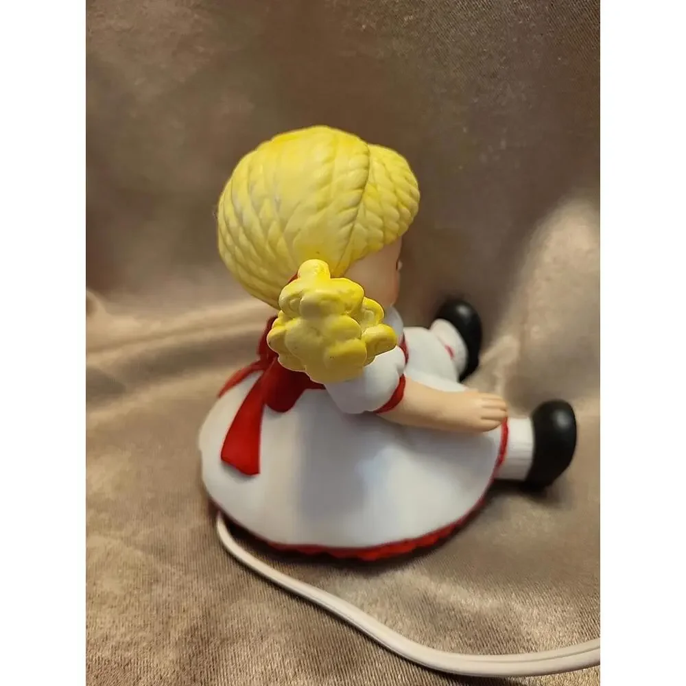 1985 Ebeling Reuss Ceramic Baby Doll Night Light Nursery Bedtime 5